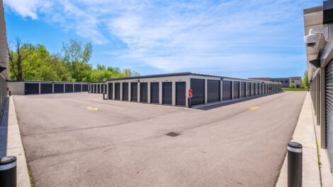 Exterior of storage units at Prestige Storage - Jenison.
