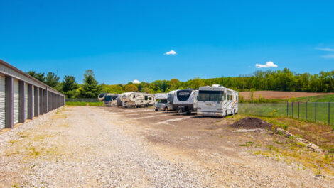Graveled RV and Camper Parking Spaces.