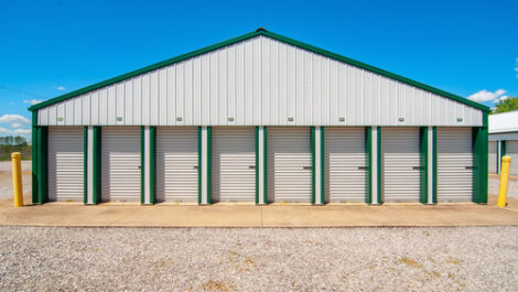 Exterior of storage units at AAA Self Storage Granville.