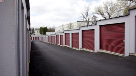 Exterior of storage units at Prestige Storage - Portage.