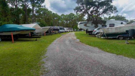 RV and Boat parking at Fort Pierce Facility.