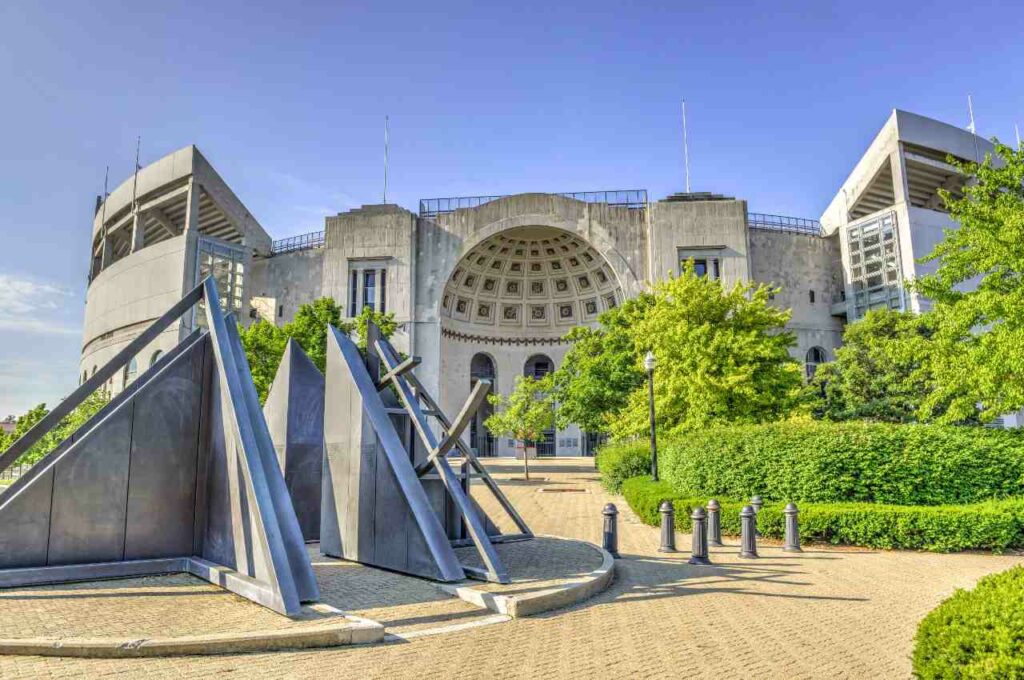 Outside Ohio State University’s Buckeyes Ohio Stadium