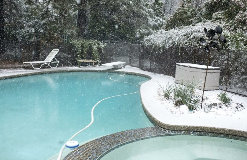 Pool services see reduced business in the winter as pools freeze over.